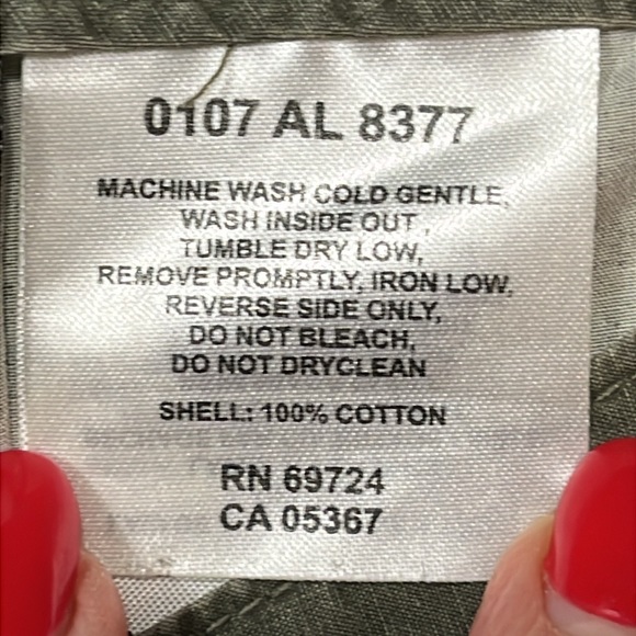 Y2K Columbia army GREEN capri pants canvas light weight zip pockets size 10 hike - Picture 15 of 16